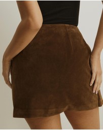 Atmos&Here - Ivy Faux Suede Mini Skirt