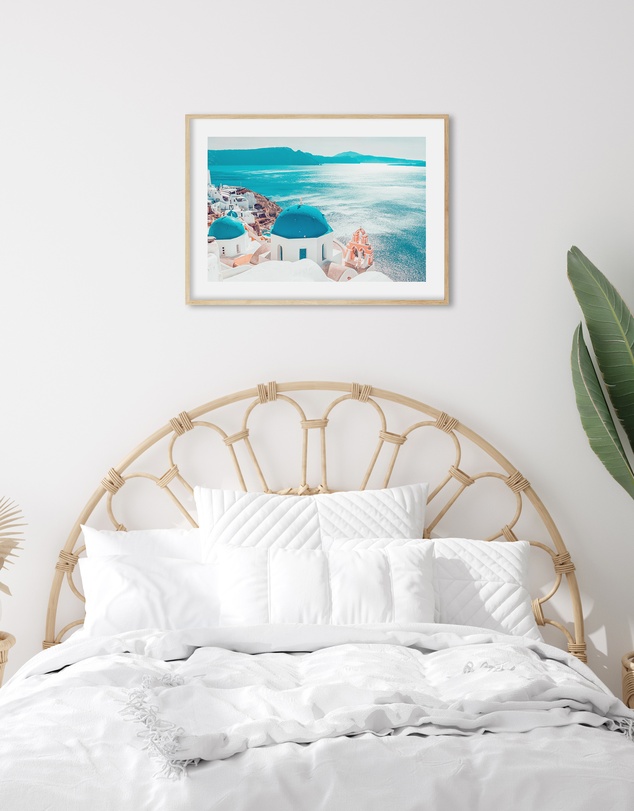 Olive et Oriel - Santorini Sunrise Art Print
