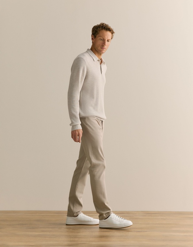 Trenery - Garment Dyed Cotton Five Pocket Pant in Pale Grey