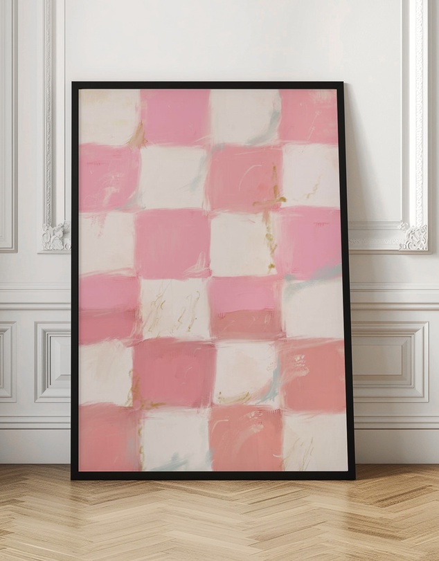 Olive et Oriel - Pinkchecks by Treechild Art Print