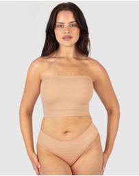 B Free Intimate Apparel - Sleek Bandeau Top with Silicone Bra Pads (A-B- C-D-DD) Cup