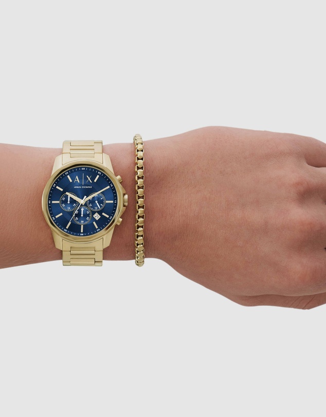Armani Exchange - Gold Tone Chronograph Watch