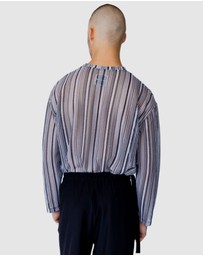 Justin Cassin - Chad Sheer Stripe Top