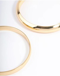 Lovisa - Gold Plated Classic Medium Smooth Bangle Pack