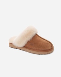Ozwear Connection Uggs - Ugg Slippers Premium Australia Sheepskin Unisex Scuffette Suede