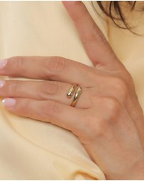 Elli Jewelry - Ring Everday 925 Sterling Silver Gold-Plated