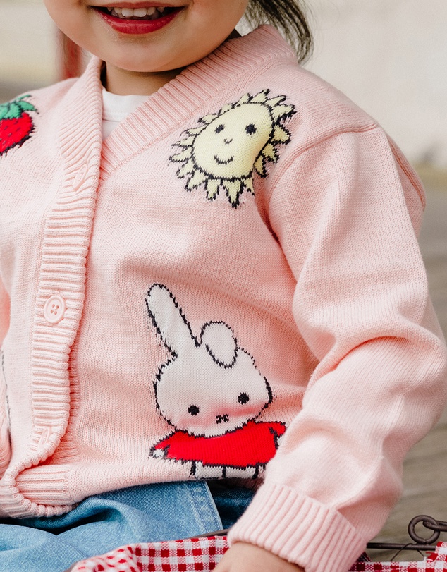 Kynd Baby - Miffy Knit Cardigan in Soft Pink