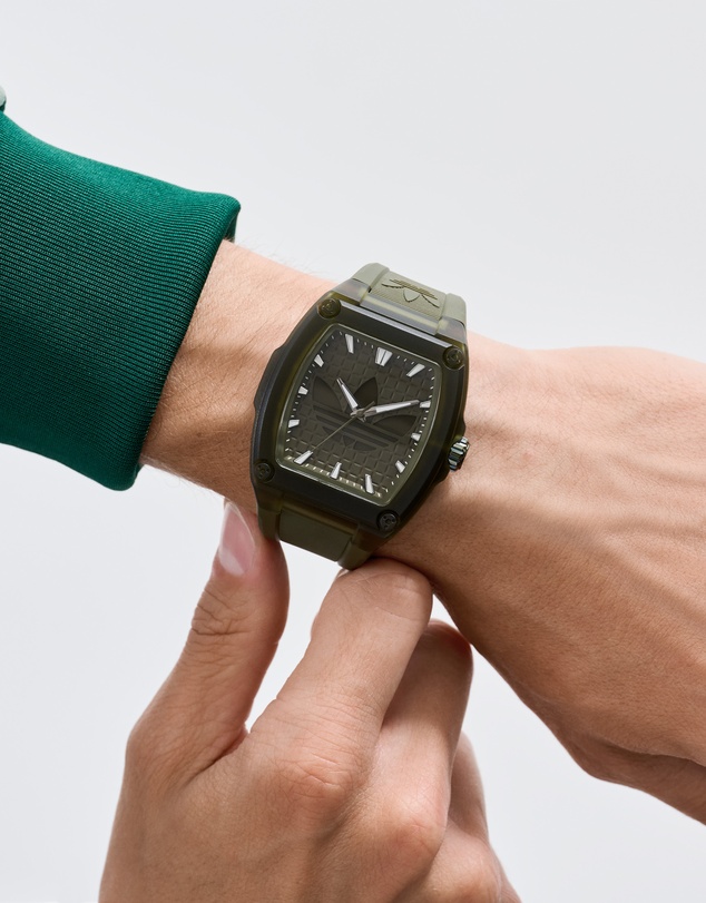 adidas Originals - City Tech Five Crystal 44mm Green Resin Strap Watch