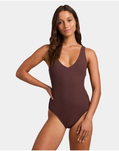 Roxy - Womens Aruba V Neck One Piece Swimsuit