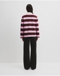 Country Road - Australian Cotton Stripe Rugby Polo Sweat