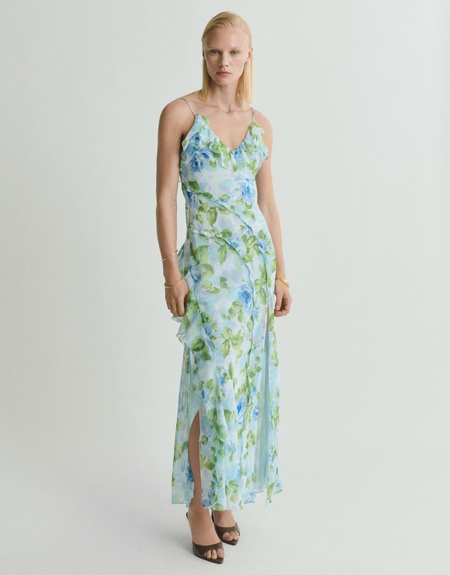 M.N.G - Azalie Ruffled Floral Print Dress