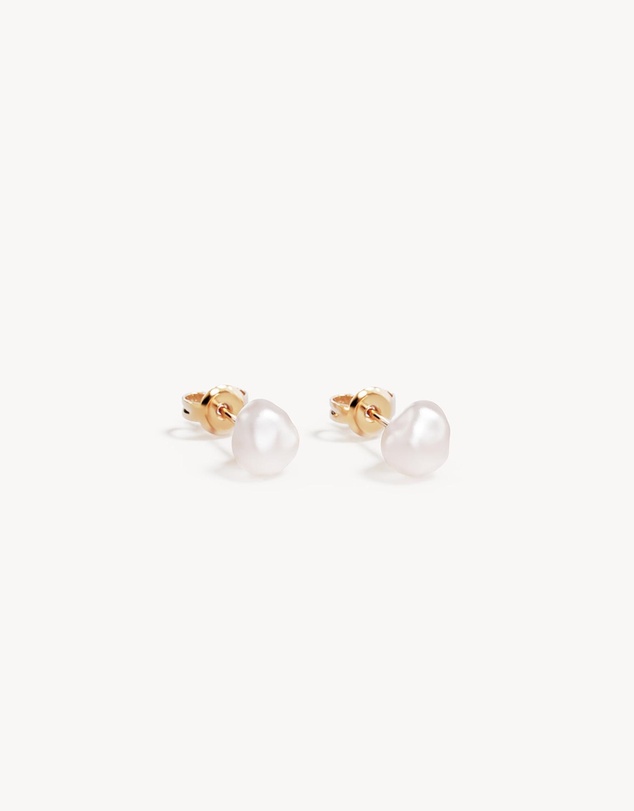 By Charlotte - Under the Moonlight Pearl Stud Earrings