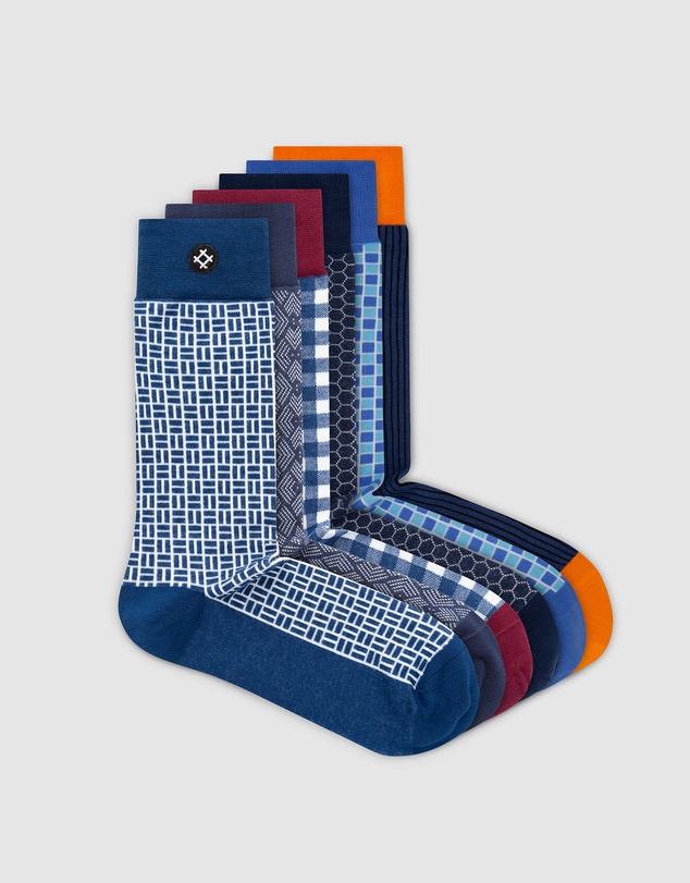 Sockdaily - Again 6 Pack Crew Socks