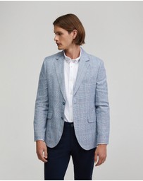 Oxford - Blake Linen Blend Check Blazer