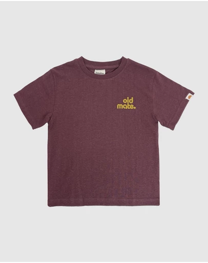 Banabae - Old Mate Kids Hemp Tee - Raisin