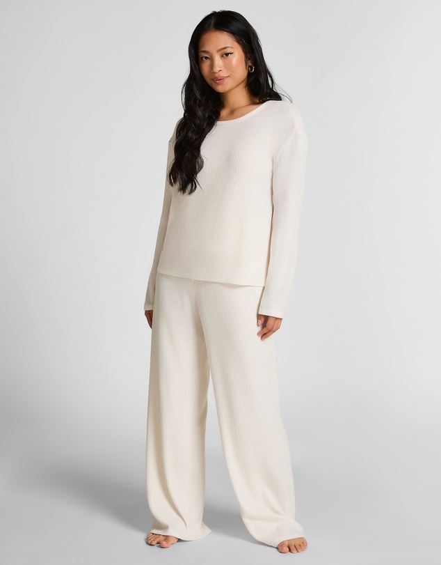 Hunkemoller - Long Sleeve Brushed Rib Jersey Top