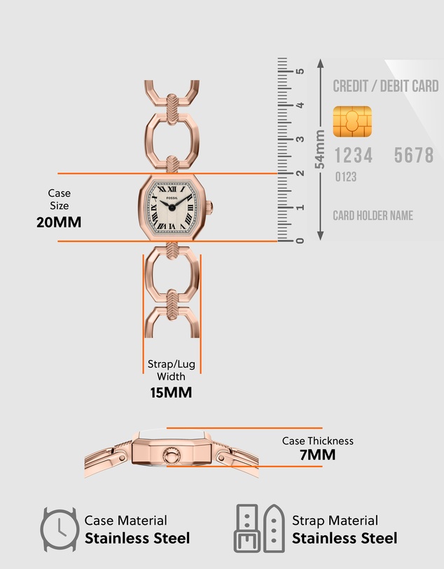 Fossil - Harlow Rose Gold Analogue Watch
