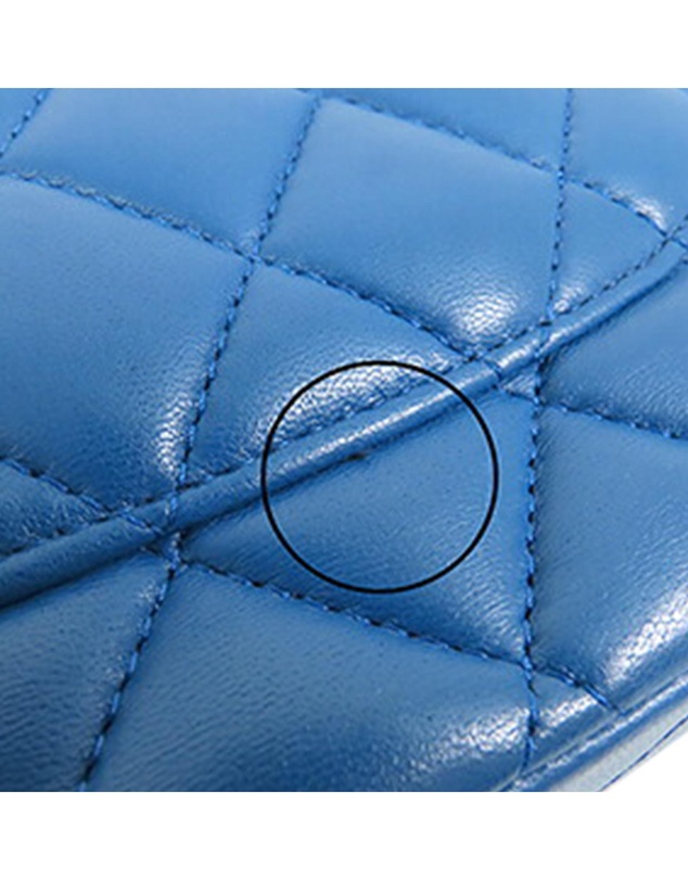 Pre-Loved by Azura Reborn - Pre-Loved Medium Classic Lambskin Rainbow Hardware Double Flap