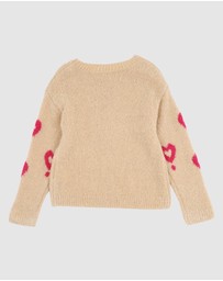 Bebe by Minihaha - Girls Hearts Jumper 3-7 Yrs