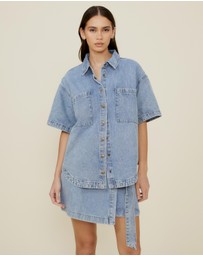 The Fated - Ali SS Denim Shacket