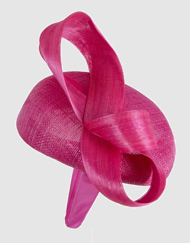 Max Alexander - Fuchsia Pillbox Racing Fascinator