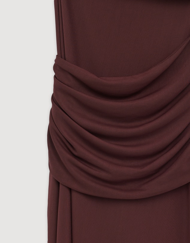 Revibe - Repaired CHANCERY Margot One Shoulder Drape Mesh Maxi Dress - AU 8