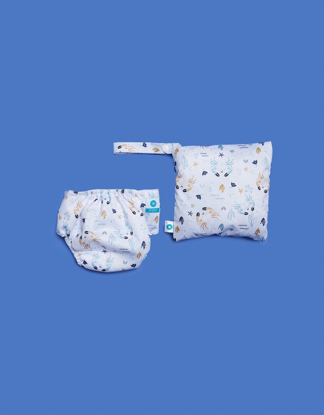 itti bitti - Reusable Swim Nappy + Small Double Pocket Wetbag - Babies-Kids