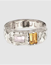 Haze & Glory - ICONIC EXCLUSIVE - Ring Signet Quartz Citrine Gemstone 925 Sterling Silver