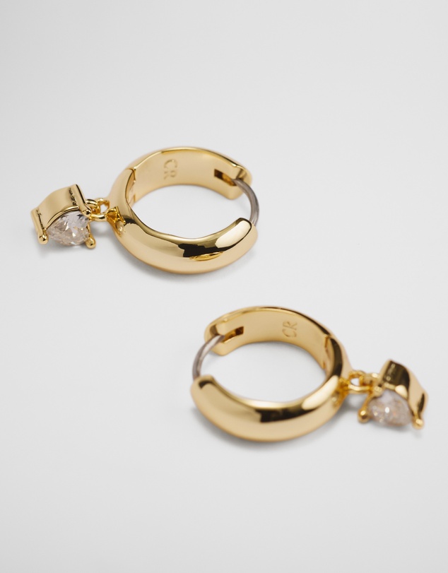 Country Road - Heart Crystal Hoop Earring