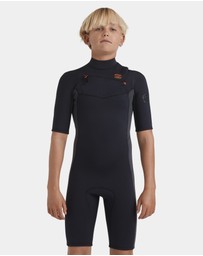 Billabong - Boys 8 to 16 2/2mm Absolute Natural Chest Zip GBS Springsuit