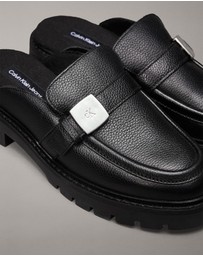 Calvin Klein - Leather Platform Mules