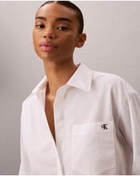 Calvin Klein Jeans - Cotton Poplin Jacquard Relaxed Shirt