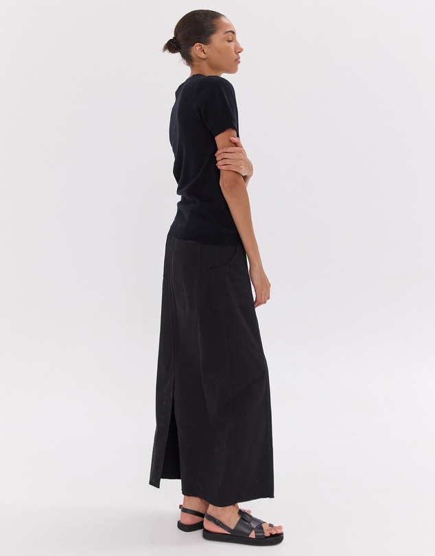 Cloth & Co. - The Long Element Skirt | Black