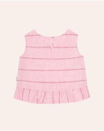 Huxbaby - Raspberry Stripe Peplum Top - ICONIC EXCLUSIVE - Babies-Kids