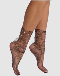 High Heel Jungle - Crystal Lace Socks