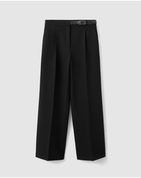 M.N.G - Belt Straight-Fit Trousers
