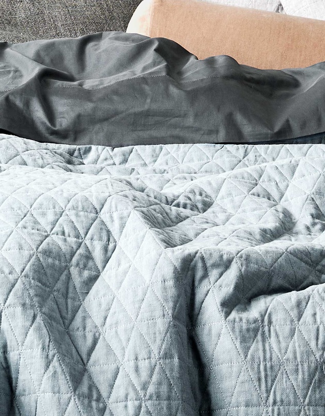 Aura Home - Chambray Quilted European Pillowcase