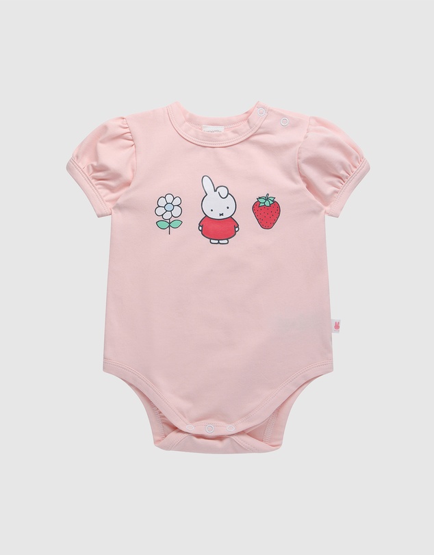 Kynd Baby - Miffy Puff Sleeve Bodysuit in Soft Pink