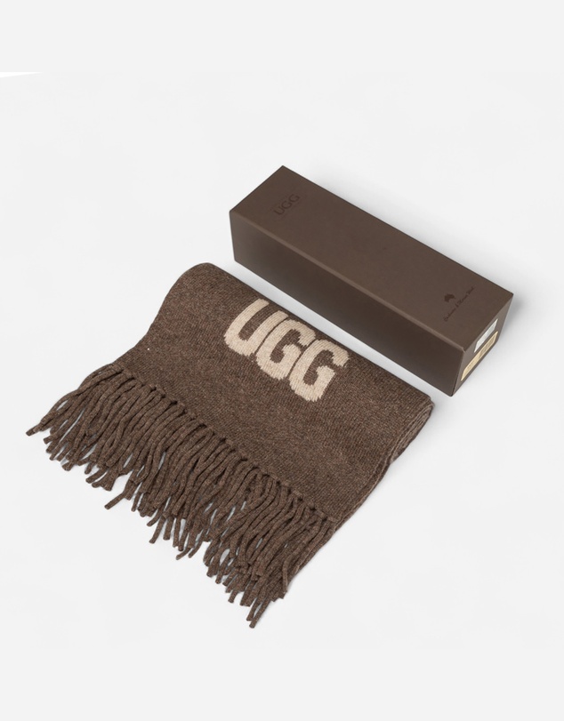 Ozwear Connection Uggs - Ugg Logo Cashmere Aus Wool Woven Scarf