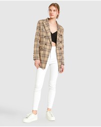Belle & Bloom - Too Cool For Work Plaid Blazer