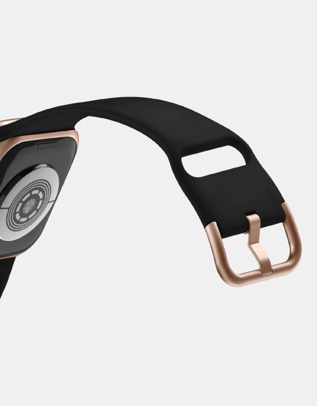 Friendie - Silicone Band with Modern Gold Buckle – The Byron – Apple Compatible
