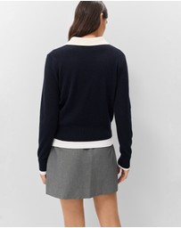UNISON - Sporty Collared Wool Knit