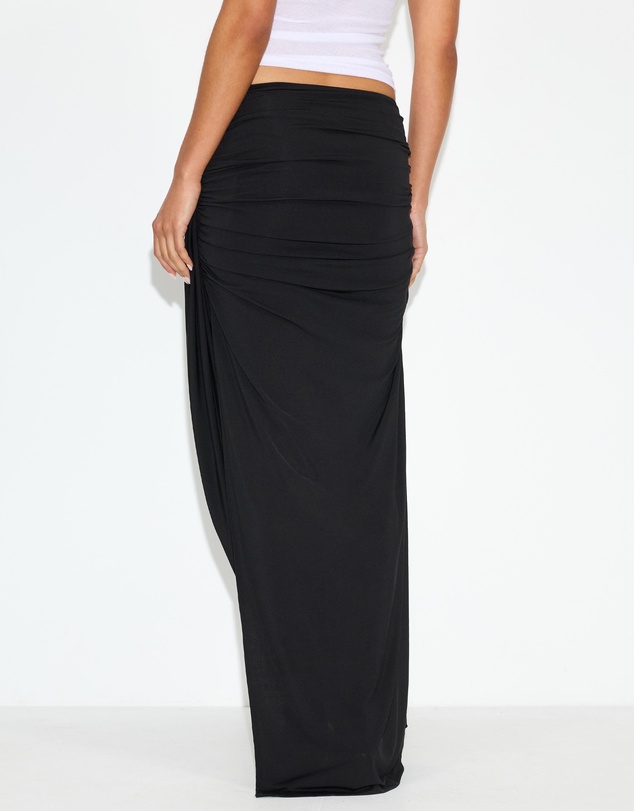 Dazie - Hannah Draped Jersey Maxi Skirt