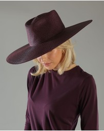 Morgan & Taylor - Aria Racewear Fedora in Burgundy Red