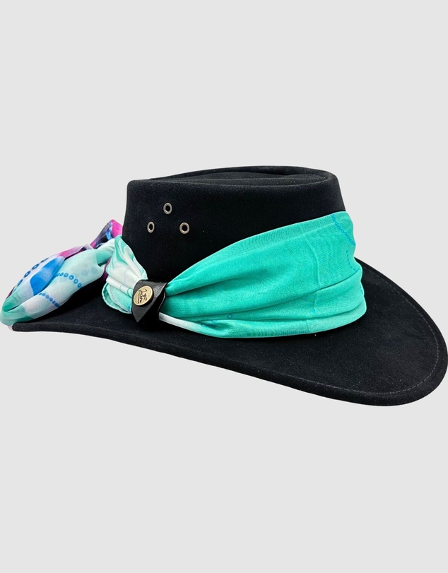 Jacaru - Jacaru 1020 Jillaroo Suede Leather Hat with scarf