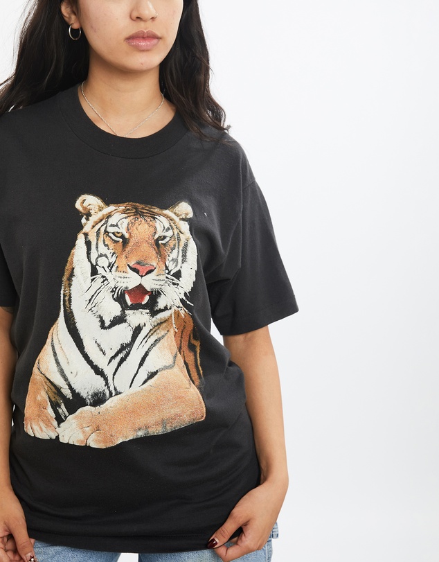 Vintage by The Real Deal - Pre Loved - Vintage 80s Tiger Wildlife Tee
