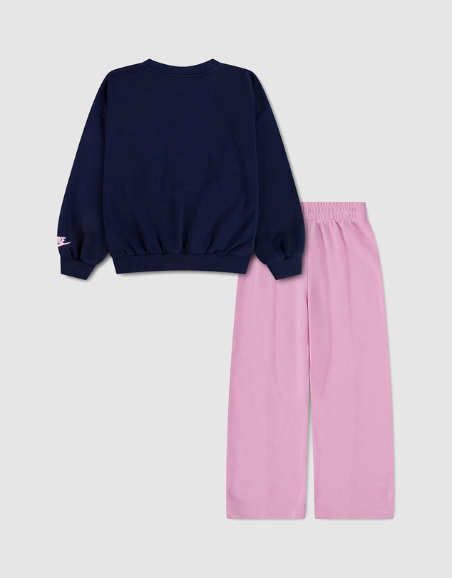Nike - Retro French Terry Wide Leg Pants Set - Kids