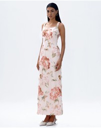JUSTIN TONG - Ellaire Beaded Midi Dress