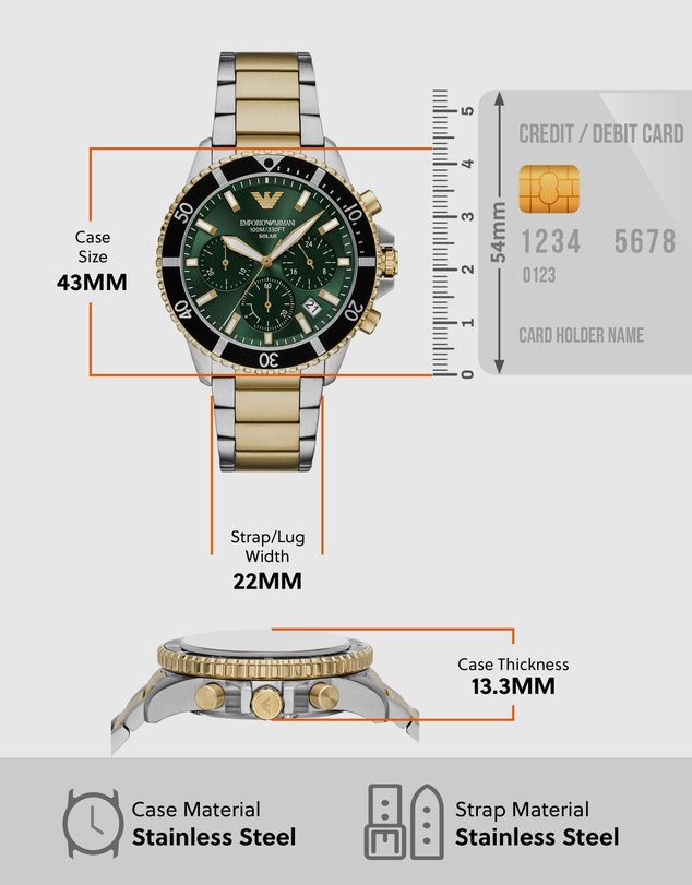 Emporio Armani - Multicolour Chronograph Watch