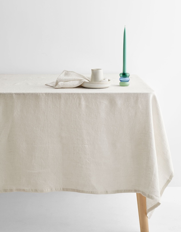 Aura Home - Vintage Linen Tablecloth in Sand